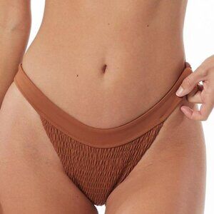 Tori Praver Dylan Bronze Cheeky Bikini Bottom In Bronze NWT Size Large